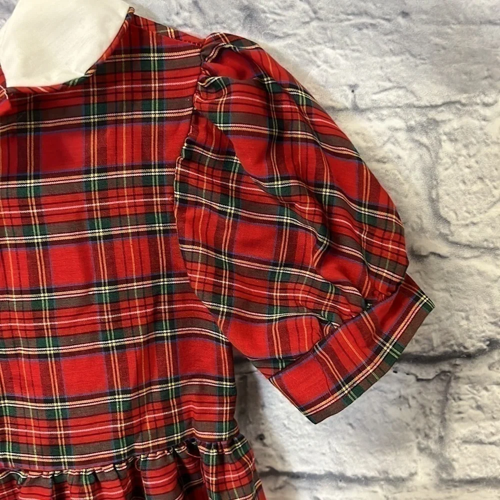 Vintage Winnie the Pooh plaid embroidered dress size 4